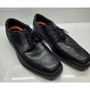Rockport TruTech Mens Black Leather Square Toe Oxford Dress Shoes A13013 Size 15